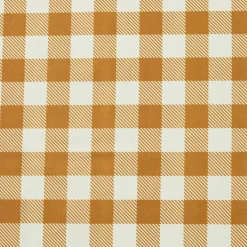 EMINZA Nappe rectangulaire coton enduit (150 x 350 cm) Vichy Jaune moutarde Hot