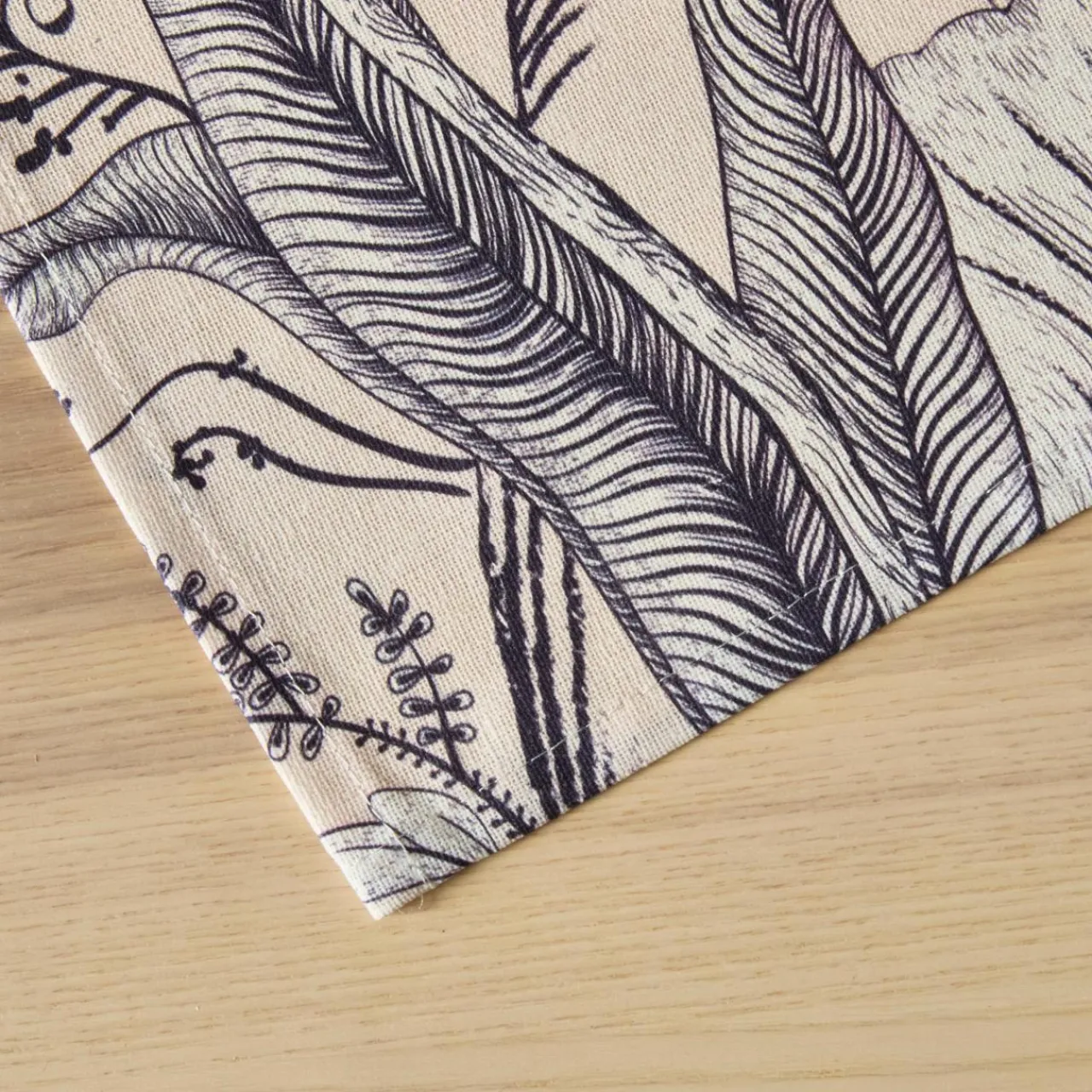 EMINZA Nappe rectangulaire coton enduit (150 x 350 cm) Colibri e Gris Online