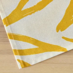 EMINZA Nappe rectangulaire coton enduit (150 x 250 cm) Galice Jaune moutarde Discount