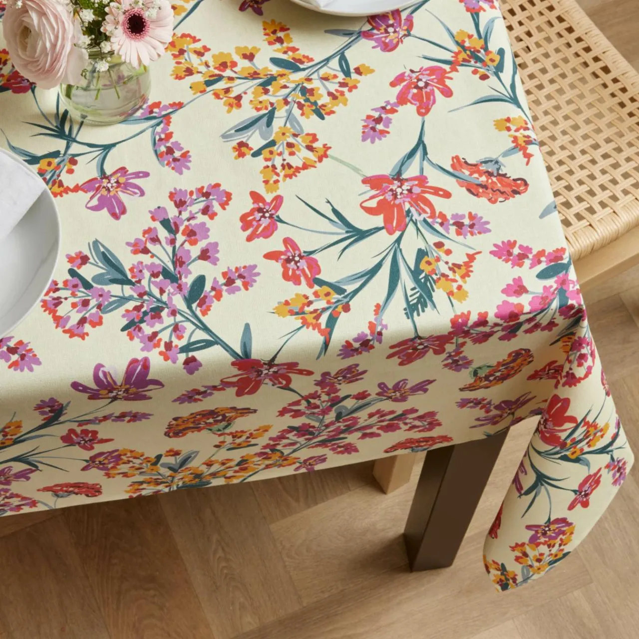 EMINZA Nappe rectangulaire coton enduit (150 x 250 cm) Margot Multicolore Discount