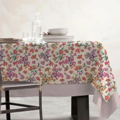 EMINZA Nappe rectangulaire coton enduit (150 x 250 cm) Margot Multicolore Discount