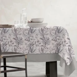EMINZA Nappe rectangulaire coton enduit (150 x 250 cm) Colibri e Gris Clearance