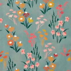 EMINZA Nappe rectangulaire coton enduit (150 x 250 cm) Juliette Vert Eucalyptus