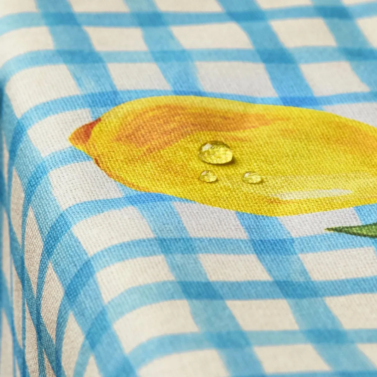 EMINZA Nappe rectangulaire coton enduit (150 x 250 cm) Menton e Bleu