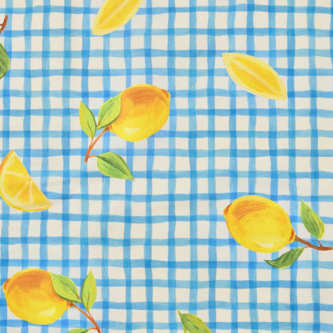EMINZA Nappe rectangulaire coton enduit (150 x 250 cm) Menton e Bleu