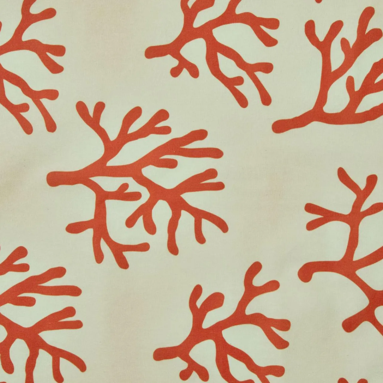 EMINZA Nappe rectangulaire coton enduit (150 x 350 cm) Moorea Corail Orange Sale