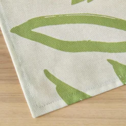 EMINZA Nappe rectangulaire coton enduit (150 x 250 cm) Galice Vert Eucalyptus Discount