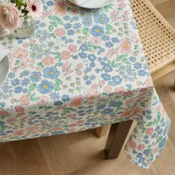 EMINZA Nappe rectangulaire coton enduit (150 x 350 cm) Corolle Multicolore