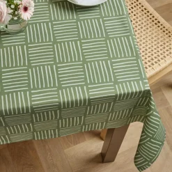 EMINZA Nappe rectangulaire coton enduit (150 x 350 cm) Paolo e Vert Clearance