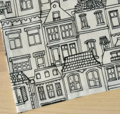 EMINZA Nappe rectangulaire coton enduit (150 x 350 cm) Home e Gris Best