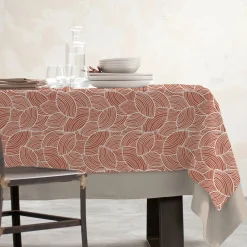 EMINZA Nappe rectangulaire coton enduit (150 x 350 cm) Sarah Terracotta Discount