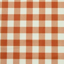EMINZA Nappe rectangulaire coton enduit (150 x 250 cm) Vichy Terracotta