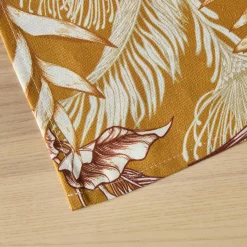EMINZA Nappe rectangulaire coton enduit (150 x 250 cm) Granada Jaune moutarde Outlet