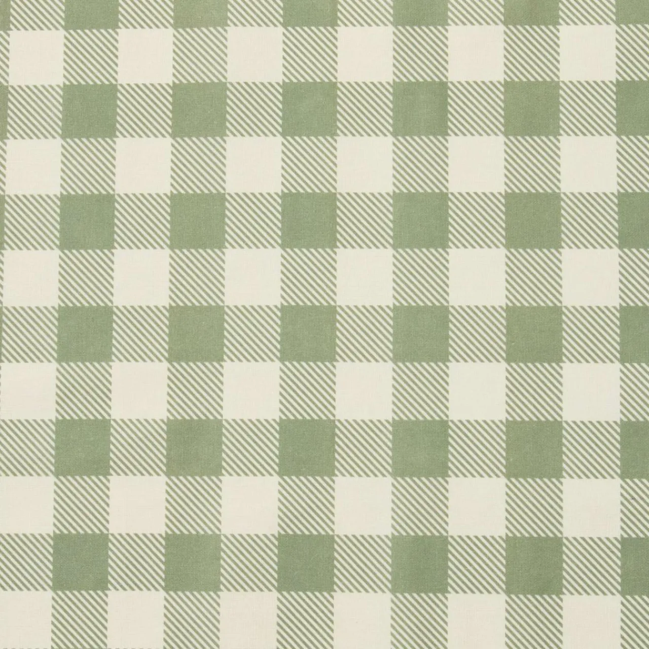 EMINZA Nappe rectangulaire coton enduit (150 x 350 cm) Vichy Vert sauge Best