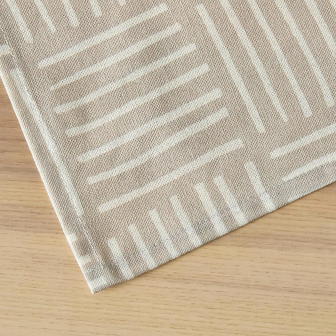 EMINZA Nappe rectangulaire coton enduit (150 x 350 cm) Paolo Beige Online