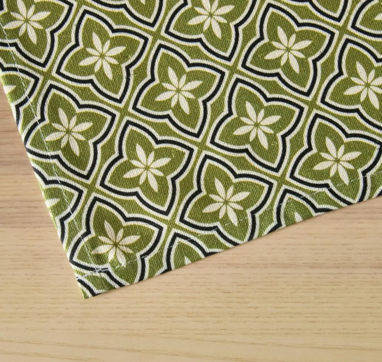 EMINZA Nappe rectangulaire coton enduit (150 x 250 cm) Gloria e Vert Sale