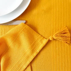 ENJOY HOME Nappe rectangulaire coton recyclé (140 x 240 cm) Bombay Jaune moutarde Online