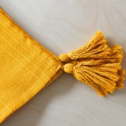 ENJOY HOME Nappe rectangulaire coton recyclé (140 x 240 cm) Bombay Jaune moutarde Online