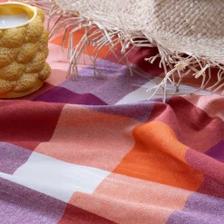 Atmosphera, cru017dateur d'intu017drieur Nappe rectangulaire coton (150 x 250 cm) Madras Multicolore Clearance
