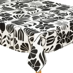 Atmosphera, cru017dateur d'intu017drieur Nappe rectangulaire coton (150 x 250 cm) Twist e Noir Hot
