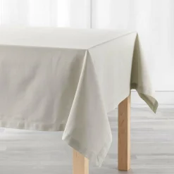 DOUCEUR D'INTERIEUR Nappe rectangulaire coton (140 x 240 cm) Charline Beige Sale