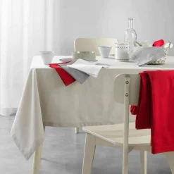 DOUCEUR D'INTERIEUR Nappe rectangulaire coton (140 x 240 cm) Charline Beige Sale