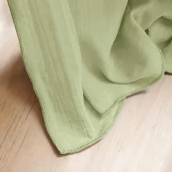 EMINZA Nappe rectangulaire gaze de coton (150 x 250 cm) Gaïa Vert tilleul Hot