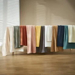 EMINZA Nappe rectangulaire gaze de coton (150 x 250 cm) Gaïa Terracotta