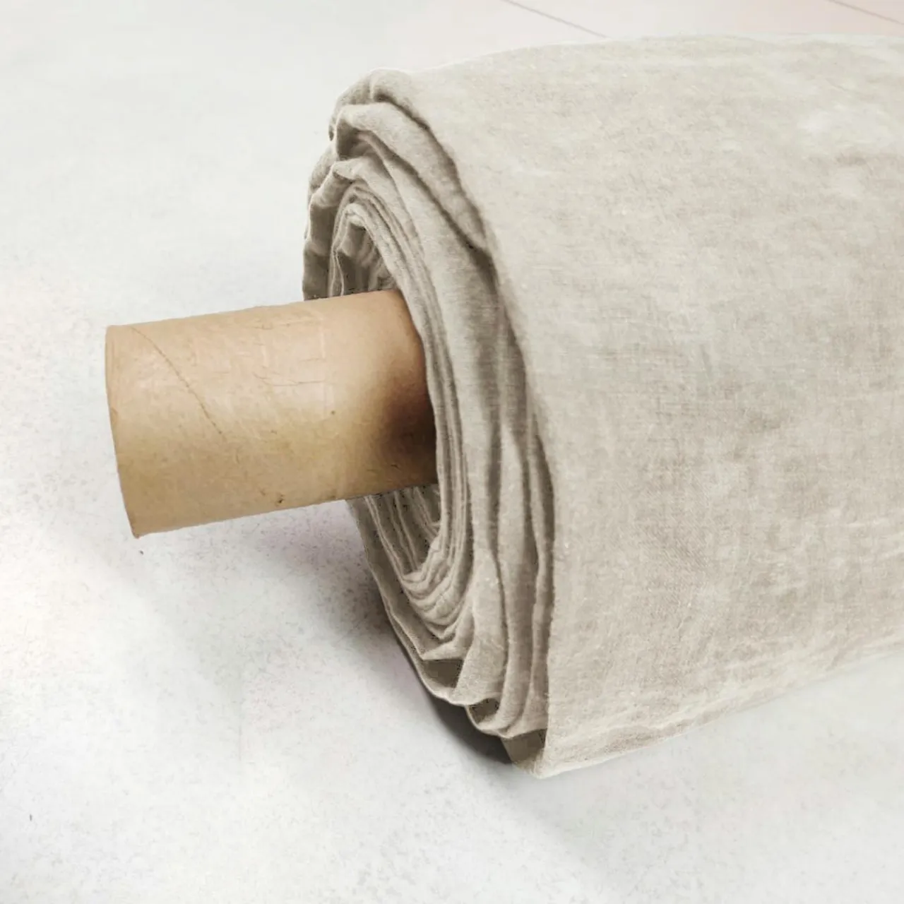 EMINZA Nappe rectangulaire lin lavé (170 x 250 cm) Louise Beige New