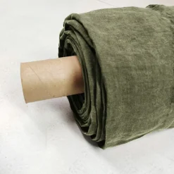 EMINZA Nappe rectangulaire lin lavé (170 x 250 cm) Louise Vert romarin Sale