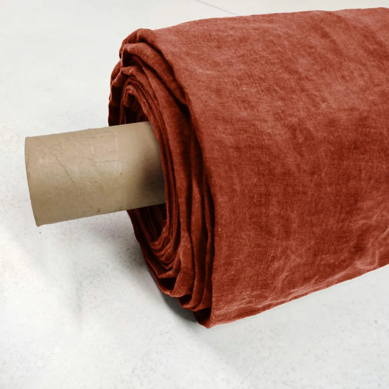 EMINZA Nappe rectangulaire lin lavé (170 x 350 cm) Louise Terracotta Sale