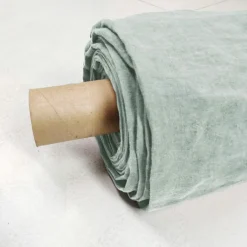 EMINZA Nappe rectangulaire lin lavé (170 x 250 cm) Louise Vert Eucalyptus Sale