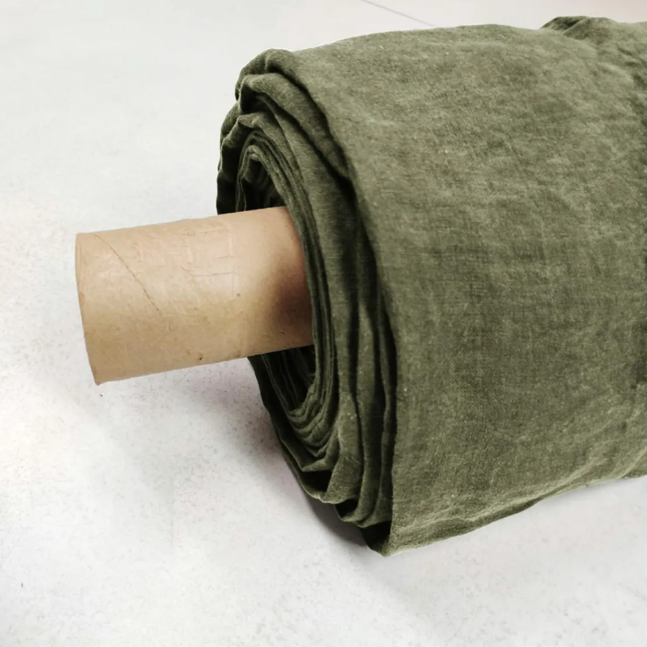 EMINZA Nappe rectangulaire lin lavé (170 x 350 cm) Louise Vert romarin Online