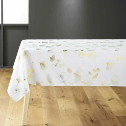DOUCEUR D'INTERIEUR Nappe rectangulaire (150 x 240 cm) Bloomy he Blanc Outlet