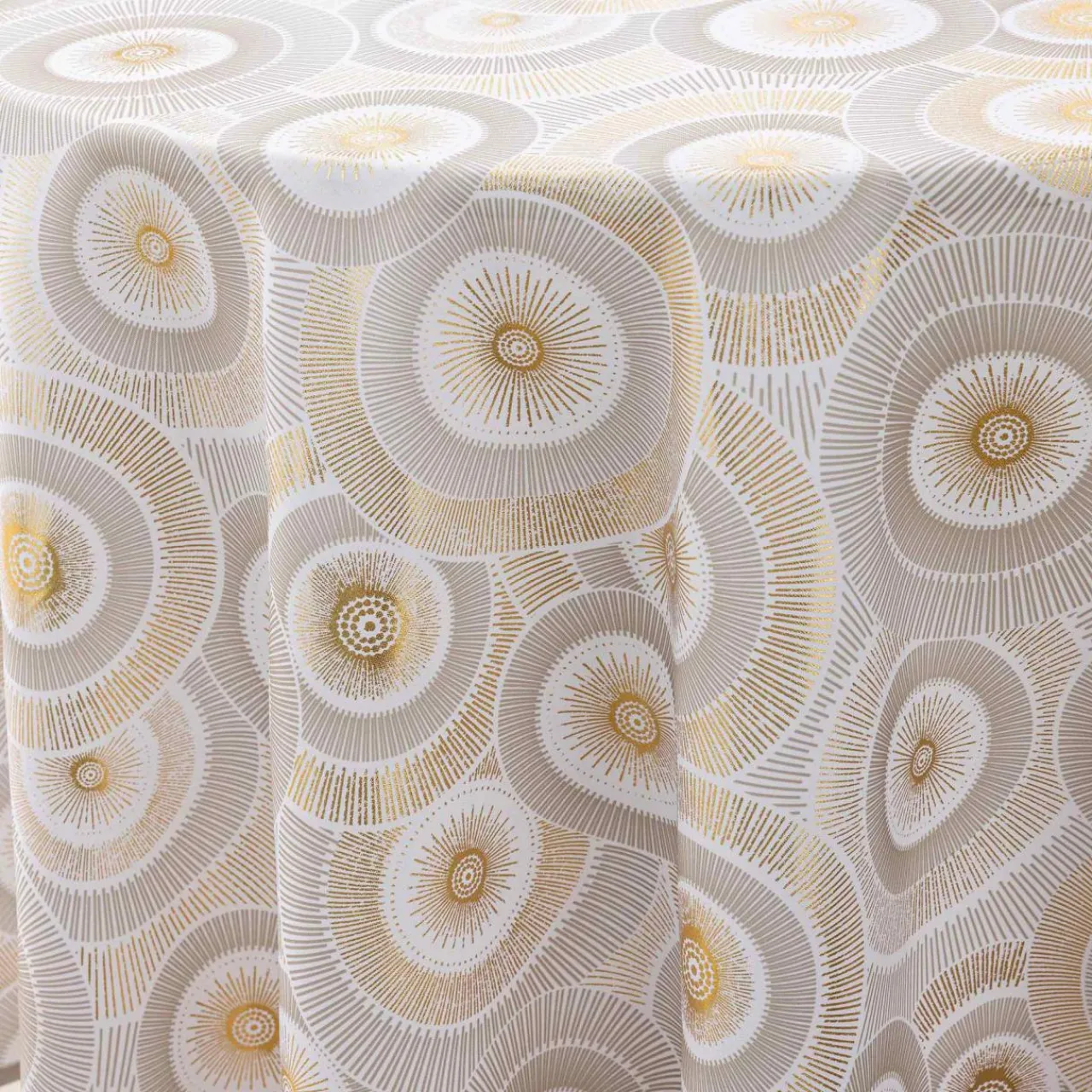 douceur d'intu017drieur Nappe ronde antitache (180 cm) Eclipse he Blanc Discount