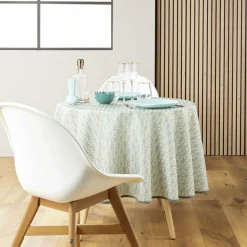 douceur d'intu017drieur Nappe ronde anti tache (180 cm) Piana Vert sauge Online