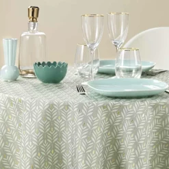 douceur d'intu017drieur Nappe ronde anti tache (180 cm) Piana Vert sauge Online
