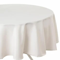 ATMOSPHERA Nappe ronde anti tache (D180 cm) Lina Ivoire