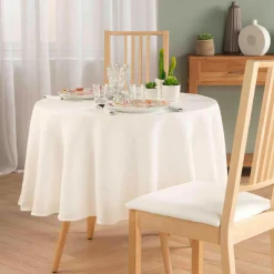 douceur d'intu017drieur Nappe Ronde (180 cm) Stella he Blanc Hot