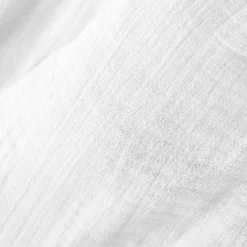 EMINZA Nappe ronde gaze de coton (180 cm) Gaïa chantilly Blanc Hot
