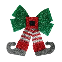 KOOPMAN Nœud de Noël (H33 cm) Jambes lutin farceur Multicolore Hot