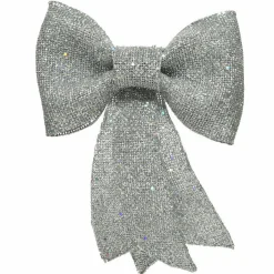 KAEMINGK Nœud de Noël (H14 cm) Pailleté Izi Argent Discount