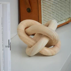 OSTARIA Nœud en bois à poser (15 x 15 cm) Chaîne Beige