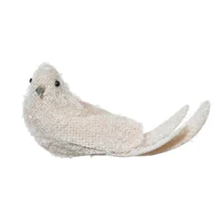 KAEMINGK Oiseau sur pince (L13 cm) Hakuba clair Beige