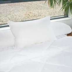 BLEU CALIN Oreiller rectangulaire ajustable (50 x 70 cm) Mémoire de forme Blanc New