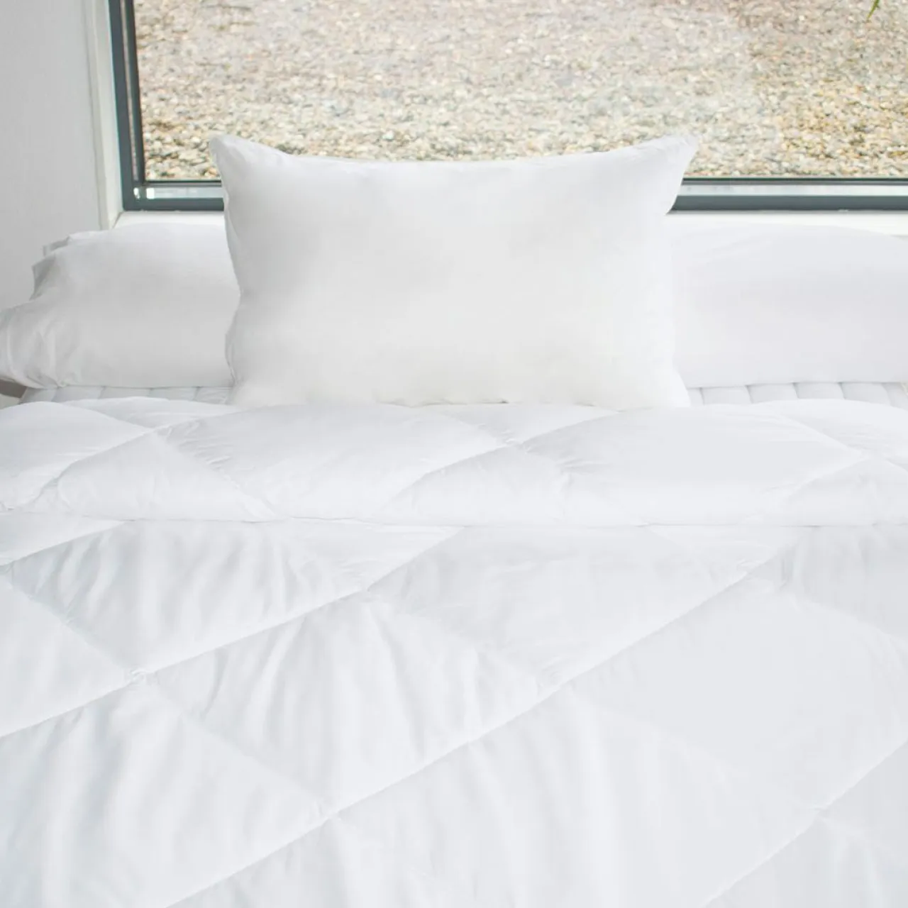 BLEU CALIN Oreiller rectangulaire ajustable (50 x 70 cm) Mémoire de forme Blanc New