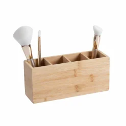 5 Five Simply Smart Organisateur de maquillage 4 compartiments Bambou Naturel Best