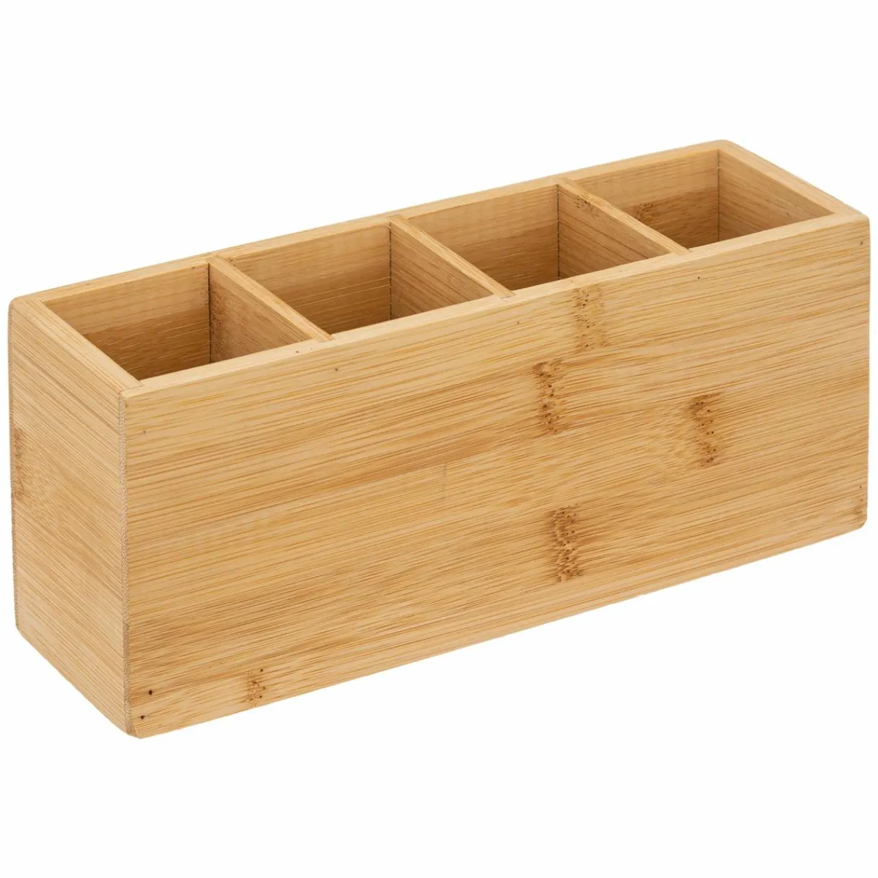 5 Five Simply Smart Organisateur de maquillage 4 compartiments Bambou Naturel Best
