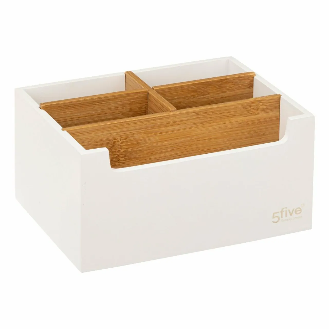 5 Five Simply Smart Organisateur de maquillage 5 compartiments Natureo Blanc Best