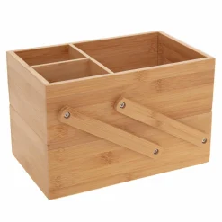5 Five Simply Smart Organisateur de maquillage 2 niveaux Bambou Naturel New